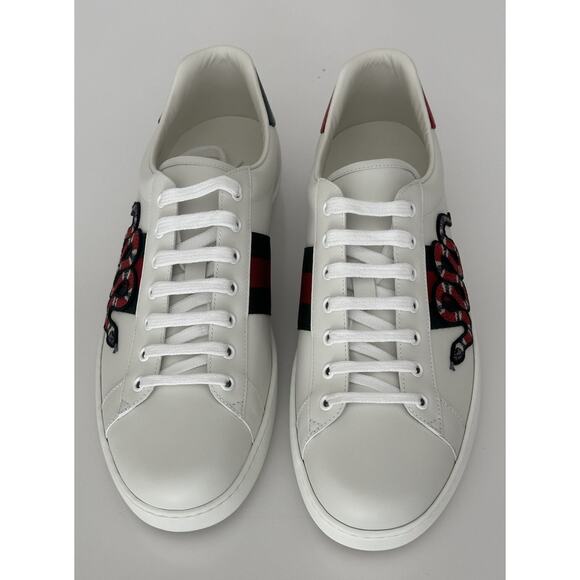 Gucci Men\'s Soft White Snake dSneakers 14.5 US (Gucci 13.5) 456230 IT NIB